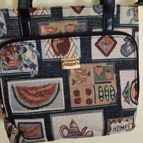 Vintage Appleseed's Tapestry Cottagecore Grannycore Tote Bag - Picture 5 of 11